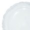 Clear Vintage Round Disposable Plastic Dinner Plates - 10&#x22; (120 Plates)